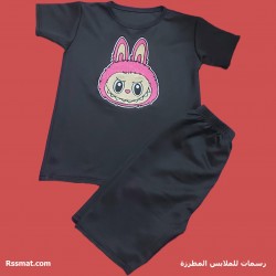 طقم لبوبو وجه زهري – بيجامة وشورت بتطريز...