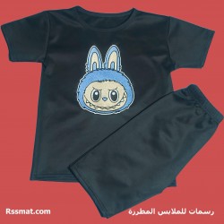 طقم لبوبو وجه أزرق Labubu – بيجامة وشورت...