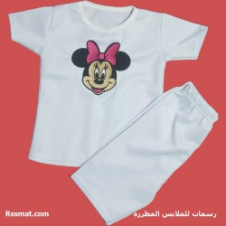 طقم ميني ماوس – بيجامة وشورت بتطريز أنيق وجميل لأميرة ديزني